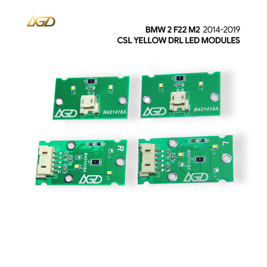 Yellow DRL LED Boards For 2014-2019 BMW 2 Series F22 F23 F87 M2 228i Fits Xenon Headlight