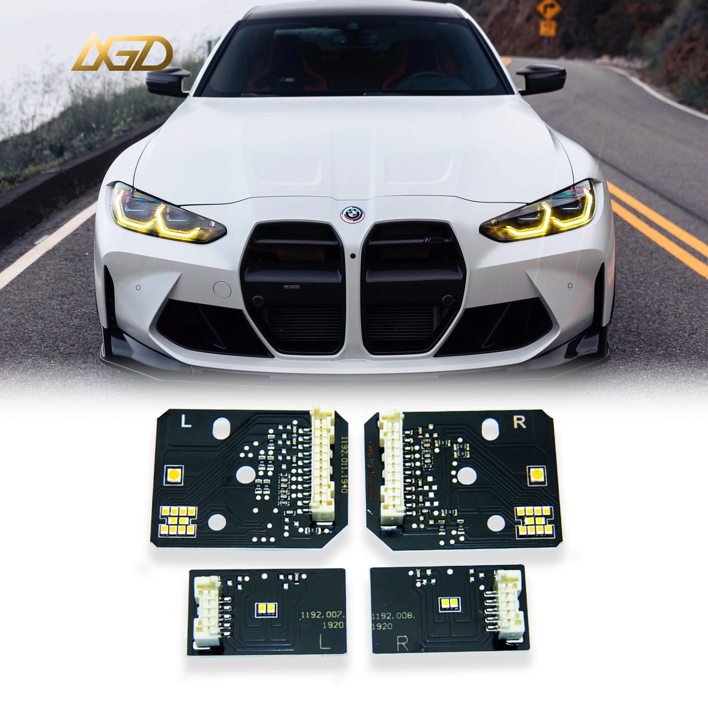 DRL Modules For BMW G80 M3 G82 M4 G22 G26 2020-2024 Daytime Running Light LED Boards Fit Laser Headlight US Version