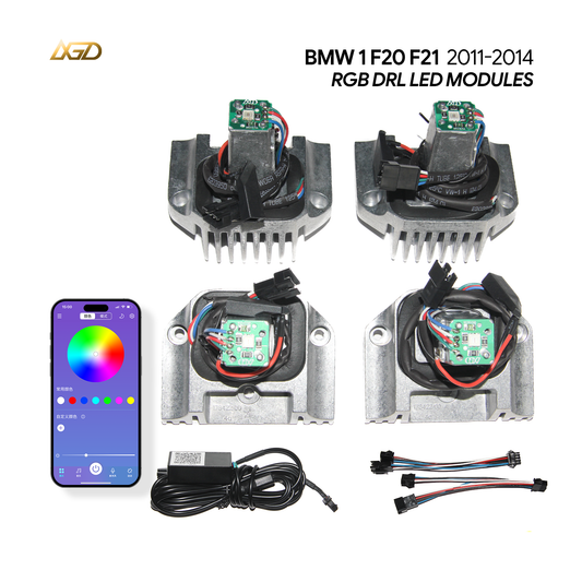 DRL LED Module with Heat Sink For BMW 1 Series F20 F21 118I 120I 125I M140I (LCI) 2011 2012-2014 63117296905 7296905