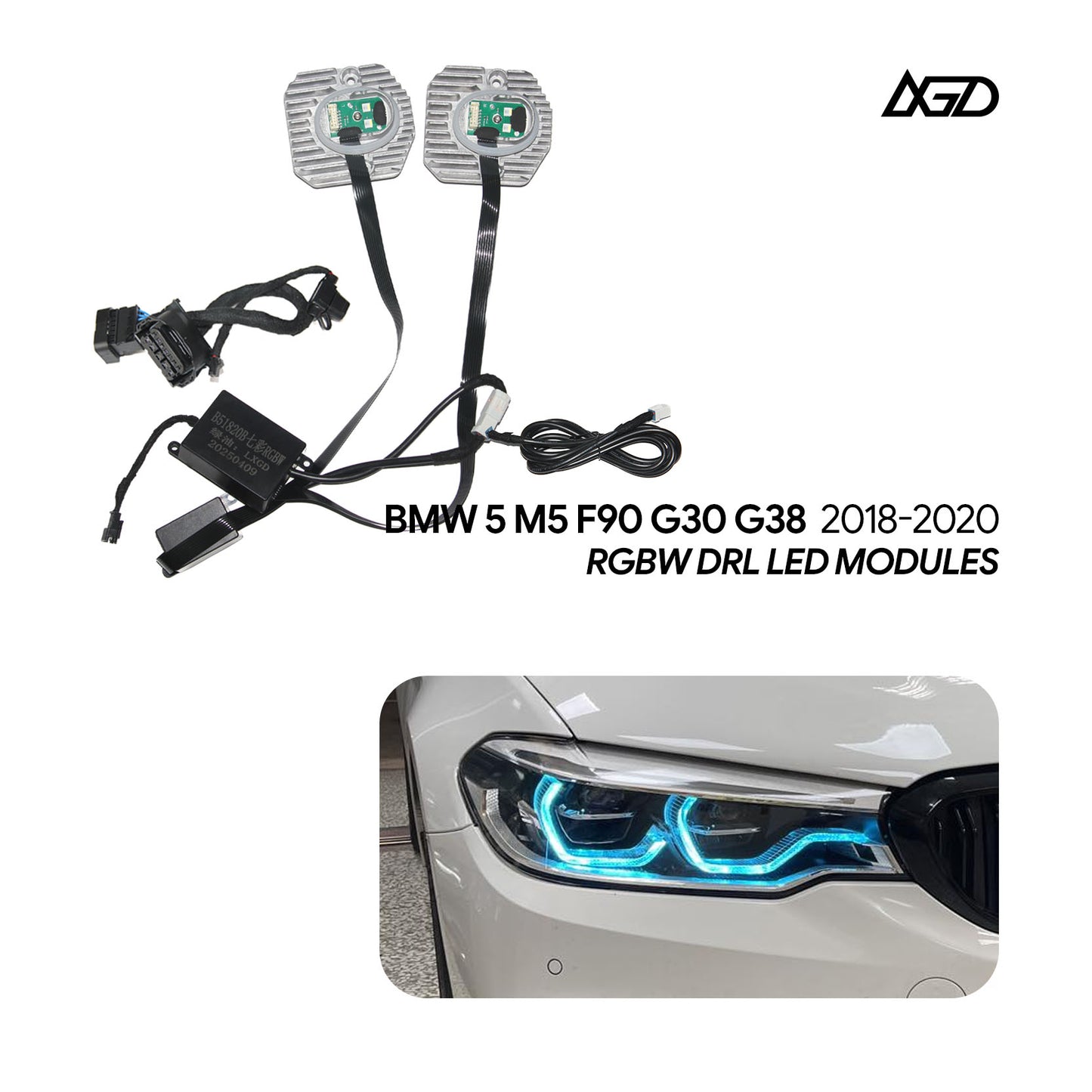 LED DRL Modules for BMW 2017-2020 5' G31 G30 G38 F90 6‘ GT Fits adaptive Headlight
