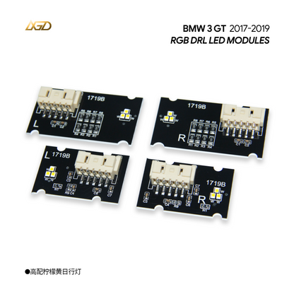 Yellow LED DRL boards For 17-20 BMW 3' F34 318d 320d 320i 330d 340i GT Fits adaptive Headlights