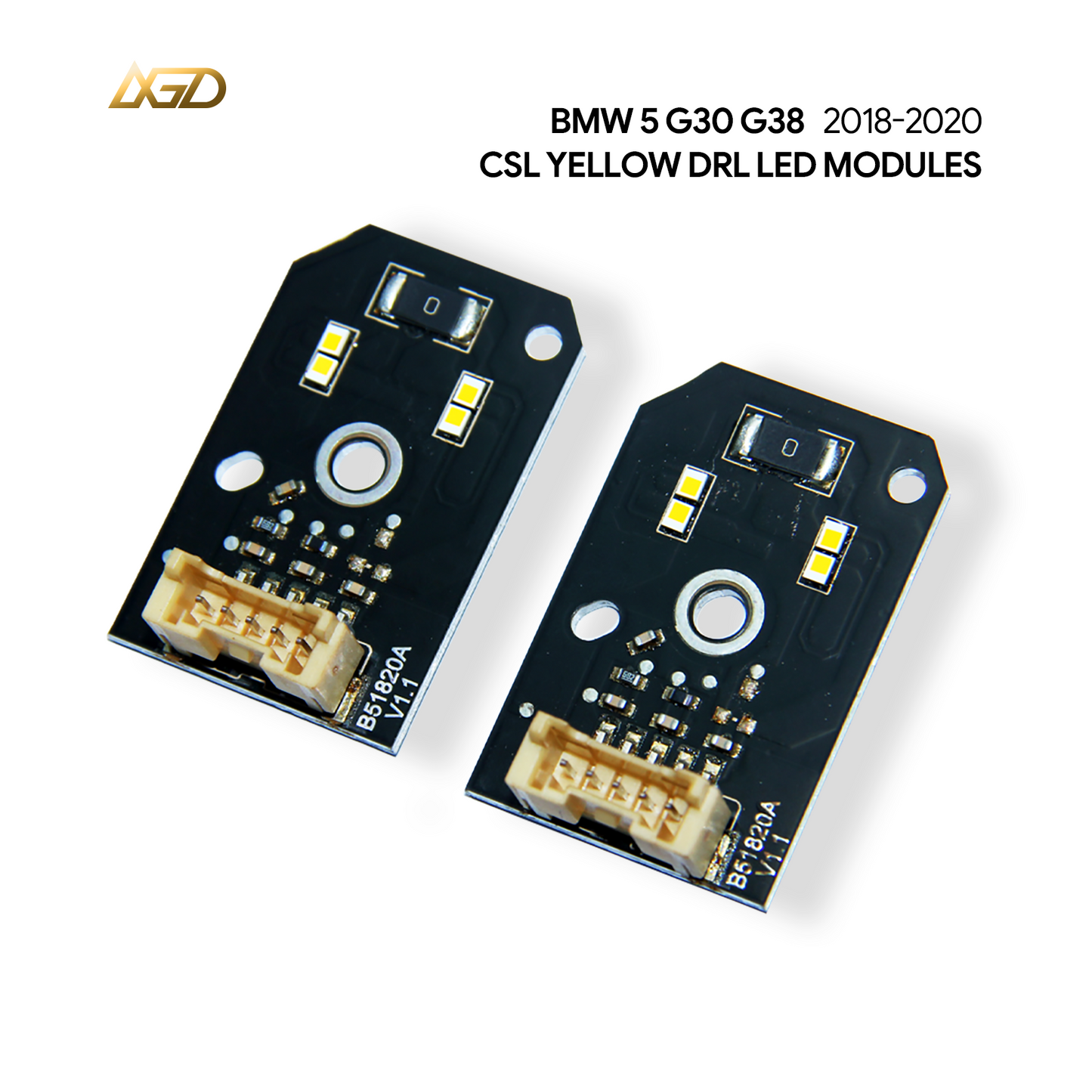 LED DRL Module With Heat Sink for BMW 2018-2020 5' G31 G30 G38 F90 with Angel Eye Ring Fits Non-adaptive Headlight