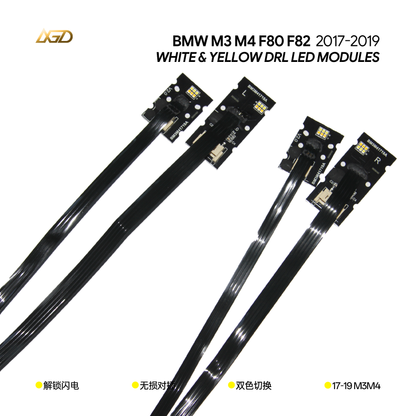 Daytime Running Light For BMW 2018-2020 M3 M4 F80 F32 F36 F33 F82 Angel Eyes DRL Fits Adaptive LED Headlight Only S552A